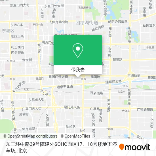 东三环中路39号院建外SOHO西区17、18号楼地下停车场地图