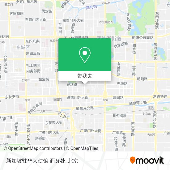 新加坡驻华大使馆-商务处地图