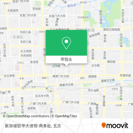新加坡驻华大使馆-商务处地图