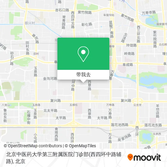 北京中医药大学第三附属医院门诊部(西四环中路辅路)地图