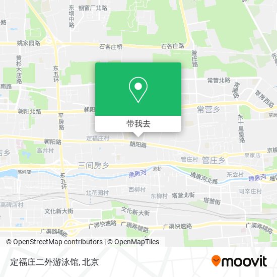 定福庄二外游泳馆地图