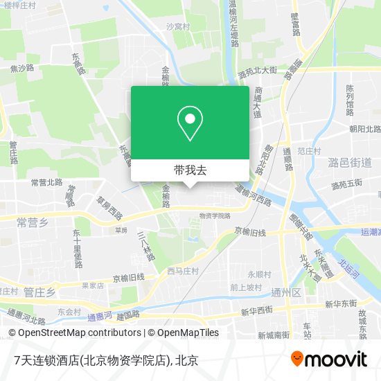 7天连锁酒店(北京物资学院店)地图