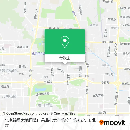 北京锦绣大地四道口果品批发市场停车场-出入口地图