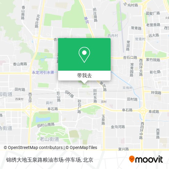 锦绣大地玉泉路粮油市场-停车场地图
