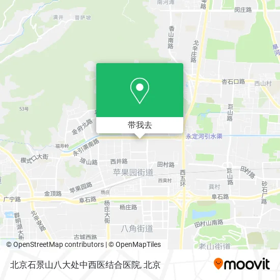 北京石景山八大处中西医结合医院地图