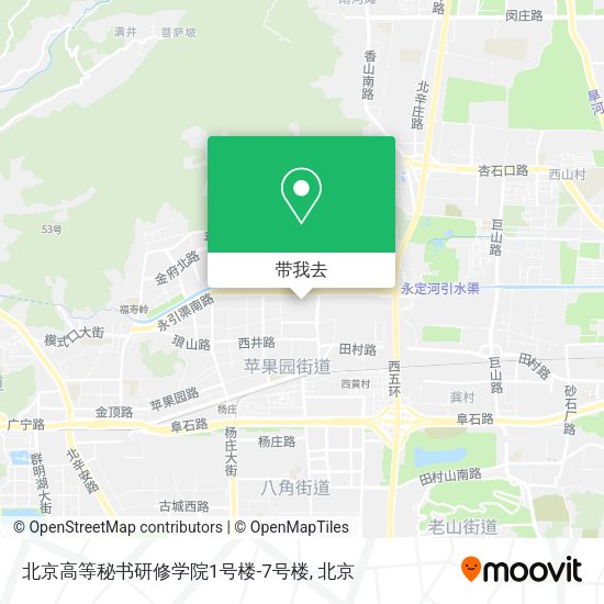 北京高等秘书研修学院1号楼-7号楼地图