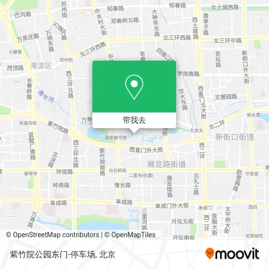 紫竹院公园东门-停车场地图