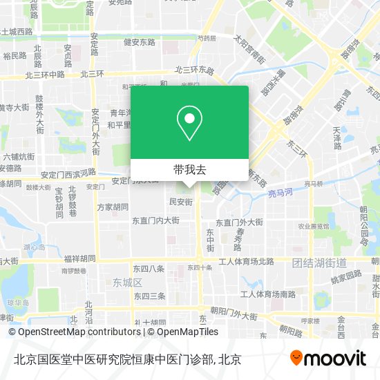 北京国医堂中医研究院恒康中医门诊部地图