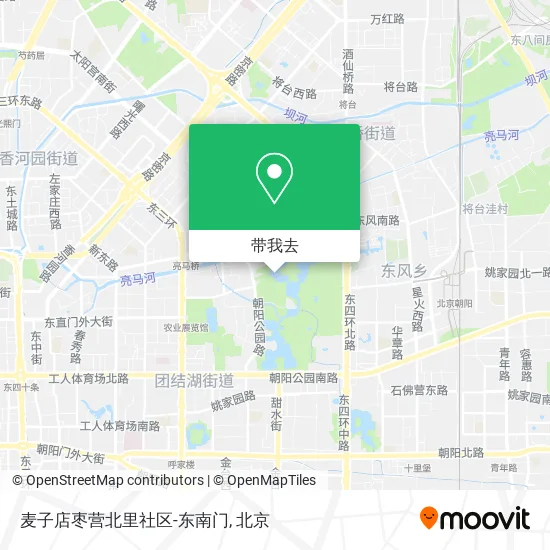 麦子店枣营北里社区-东南门地图