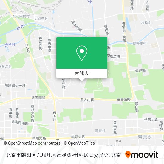 北京市朝阳区东坝地区高杨树社区-居民委员会地图