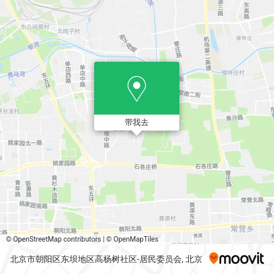 北京市朝阳区东坝地区高杨树社区-居民委员会地图