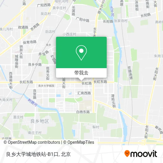 良乡大学城地铁站-B1口地图
