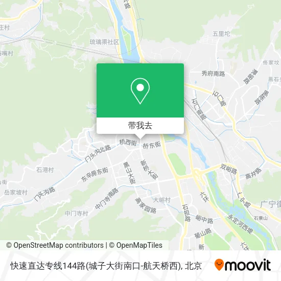 快速直达专线144路(城子大街南口-航天桥西)地图