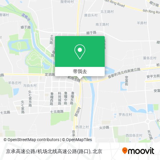 京承高速公路/机场北线高速公路(路口)地图