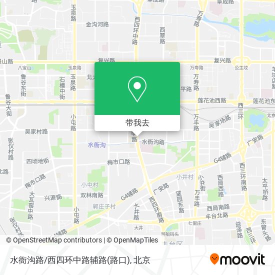 水衙沟路/西四环中路辅路(路口)地图