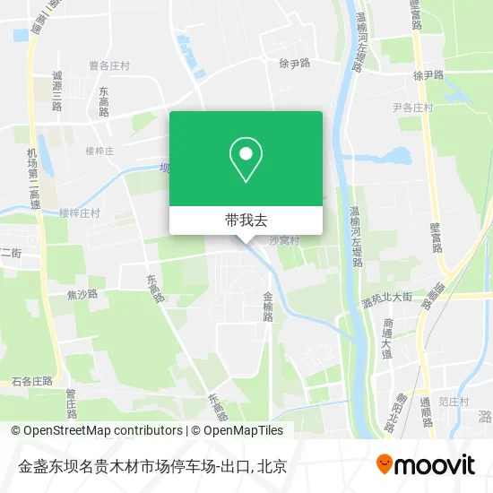 金盏东坝名贵木材市场停车场-出口地图