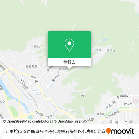 五里坨街道居民事务全程代理黑石头社区代办站地图