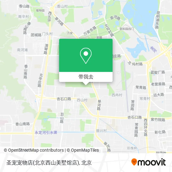 圣宠宠物店(北京西山美墅馆店)地图
