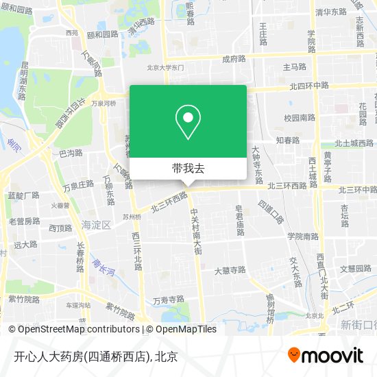 开心人大药房(四通桥西店)地图