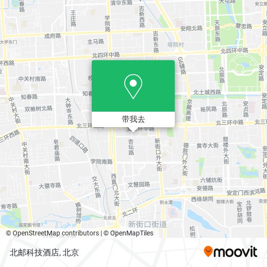 北邮科技酒店地图