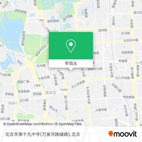 北京市第十九中学(万泉河路辅路)地图