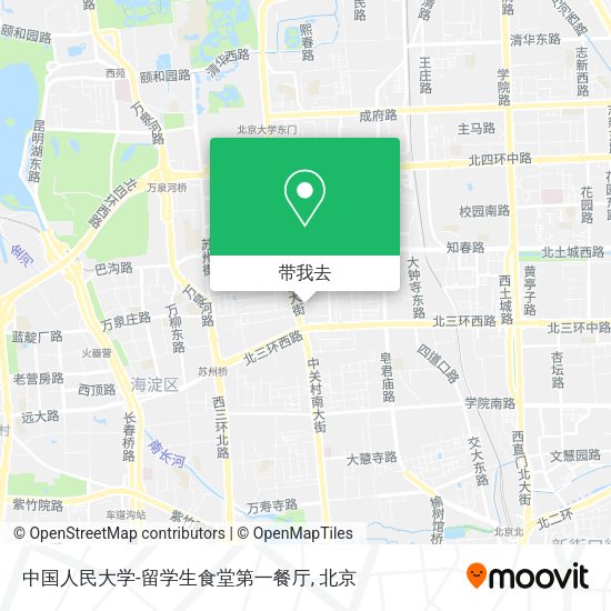 中国人民大学-留学生食堂第一餐厅地图