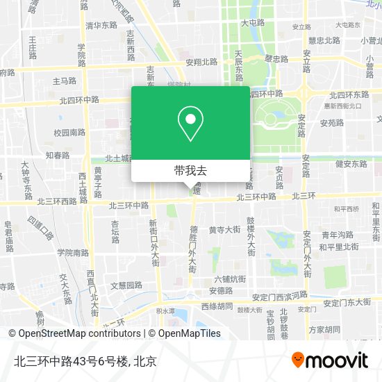 北三环中路43号6号楼地图