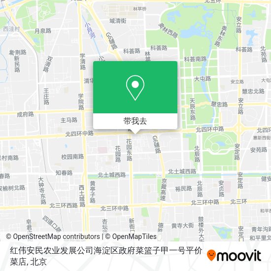 红伟安民农业发展公司海淀区政府菜篮子甲一号平价菜店地图