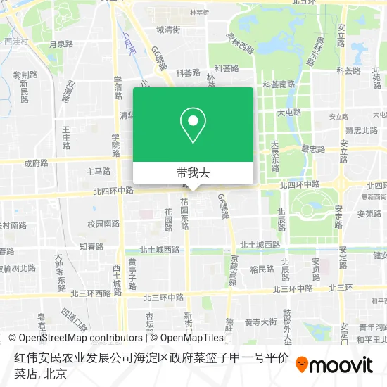 红伟安民农业发展公司海淀区政府菜篮子甲一号平价菜店地图