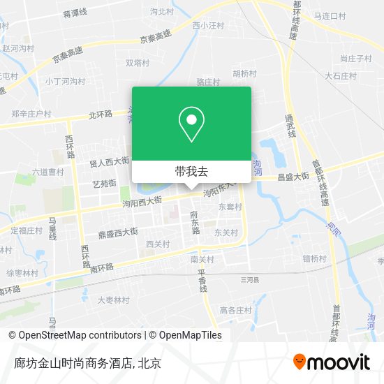 廊坊金山时尚商务酒店地图