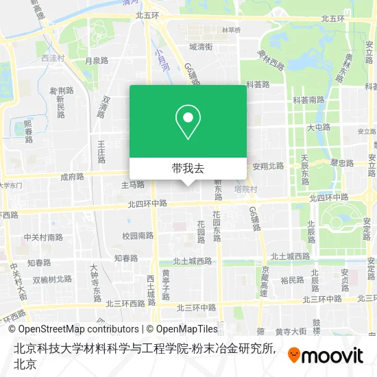 北京科技大学材料科学与工程学院-粉末冶金研究所地图