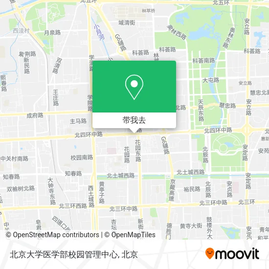 北京大学医学部校园管理中心地图