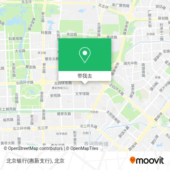 北京银行(惠新支行)地图