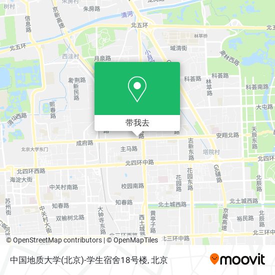 中国地质大学(北京)-学生宿舍18号楼地图