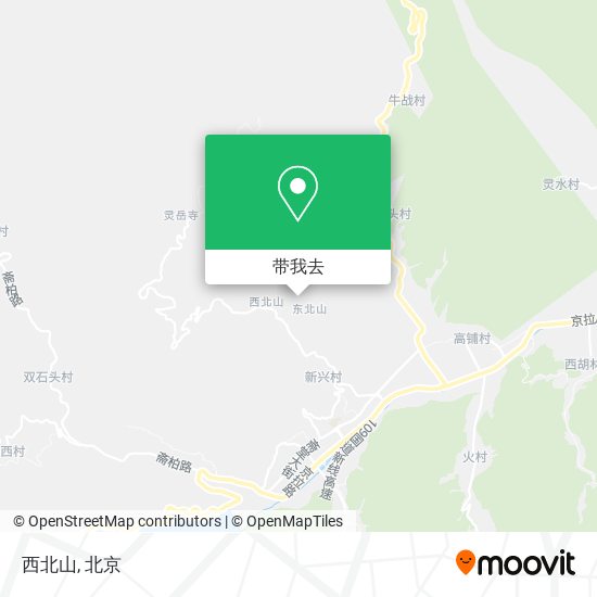 西北山地图