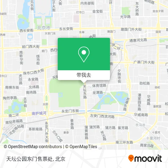 天坛公园东门售票处地图