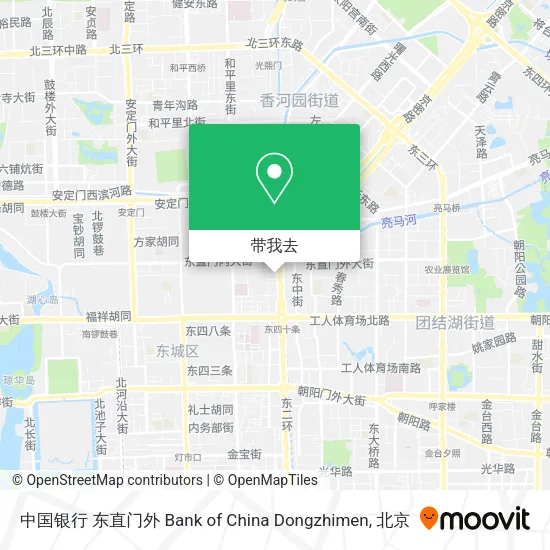 中国银行 东直门外 Bank of China Dongzhimen地图
