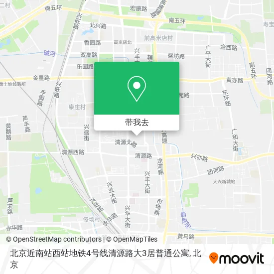 北京近南站西站地铁4号线清源路大3居普通公寓地图