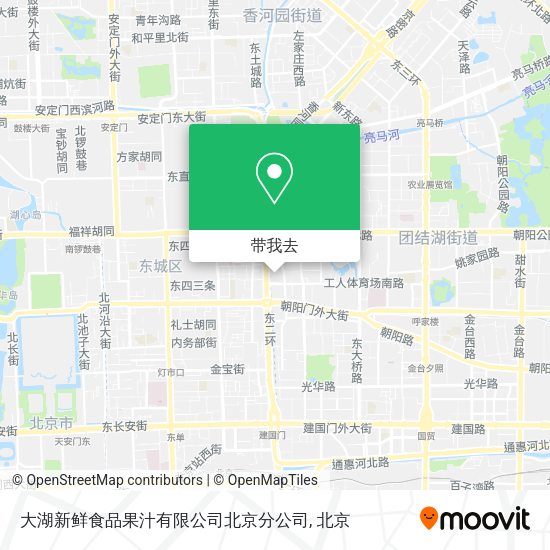 大湖新鲜食品果汁有限公司北京分公司地图