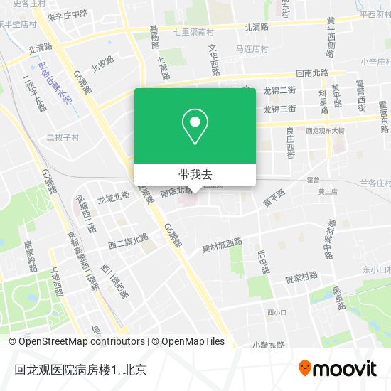 回龙观医院病房楼1地图