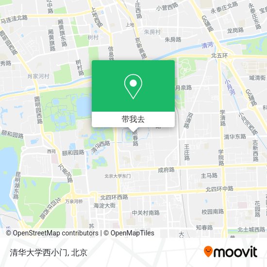 清华大学西小门地图