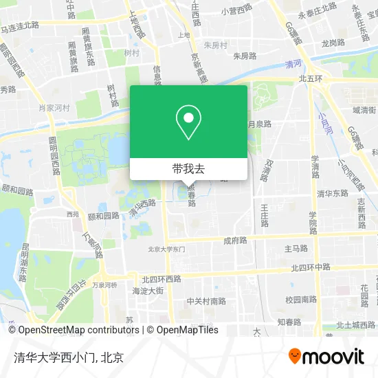 清华大学西小门地图