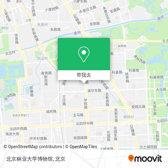 北京林业大学博物馆地图