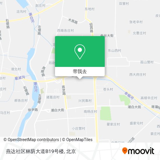 燕达社区林荫大道B19号楼地图