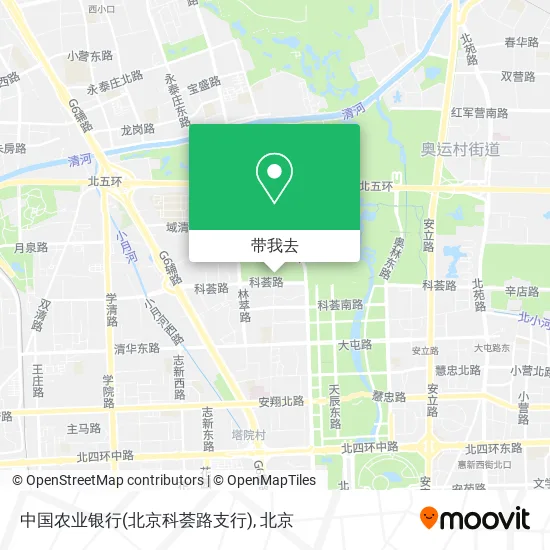 中国农业银行(北京科荟路支行)地图