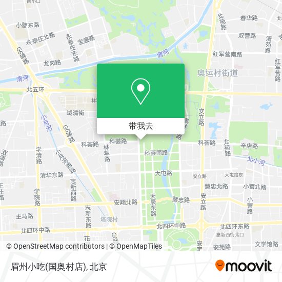 眉州小吃(国奥村店)地图