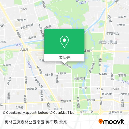 奥林匹克森林公园南园-停车场地图