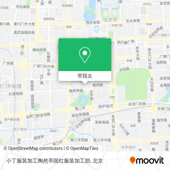 小丁服装加工陶然亭国红服装加工部地图