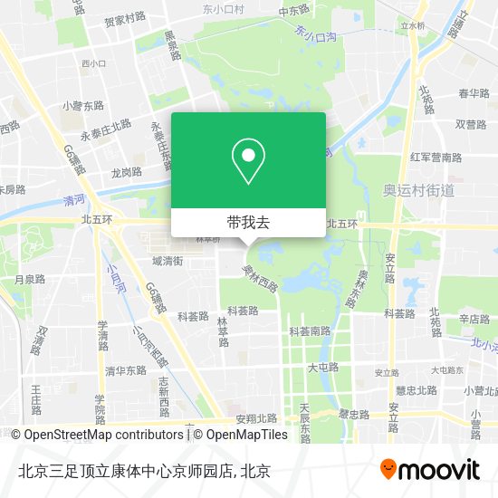 北京三足顶立康体中心京师园店地图