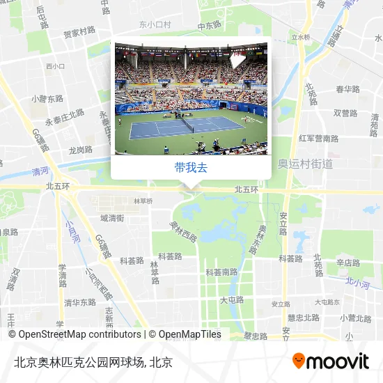 北京奥林匹克公园网球场地图
